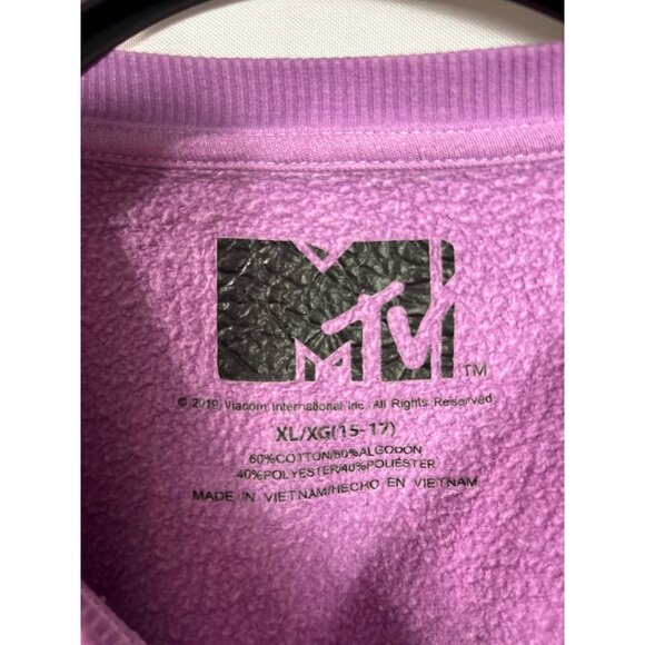MTV Ombre Purple Sweatshirt XL Cotton Polyester Blend - Picture 3 of 3